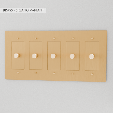 The Brass Dimmer Switch (1 to 5 Gang) - Residence Supply