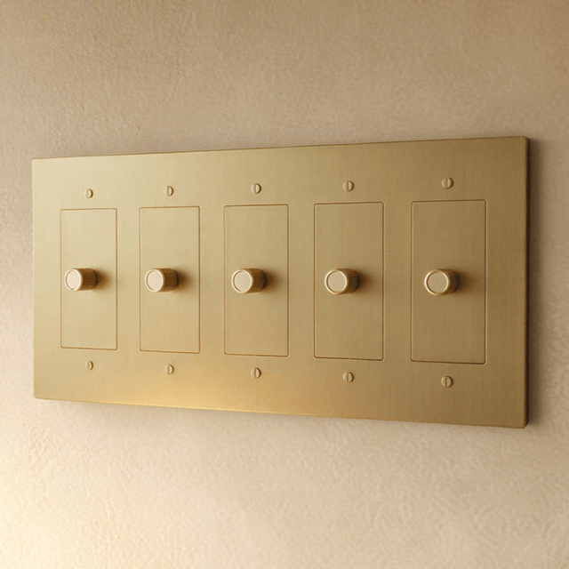 The Brass Dimmer Switch (1 to 5 Gang) - Residence Supply