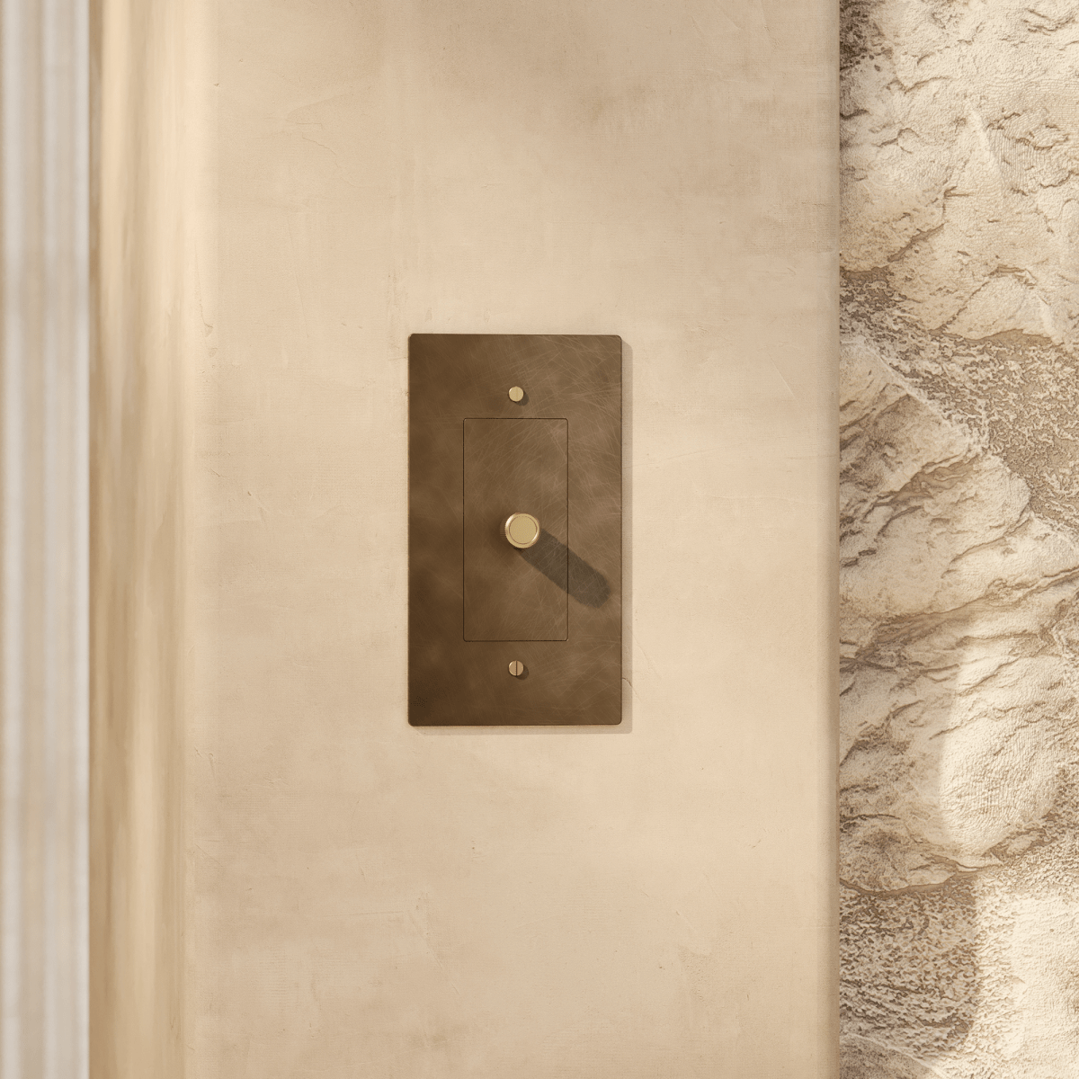 The Brass Dimmer Switch (color: Vintage Brass w/ Patina and 1 Gang)