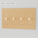 The Brass Dimmer Switch (1 to 5 Gang) - Residence Supply