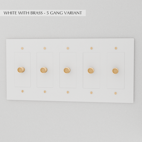 The Brass Dimmer Switch (1 to 5 Gang) - Residence Supply