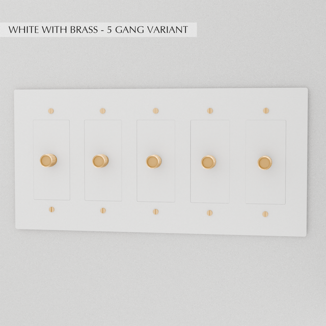 The Brass Dimmer Switch (1 to 5 Gang) - Residence Supply