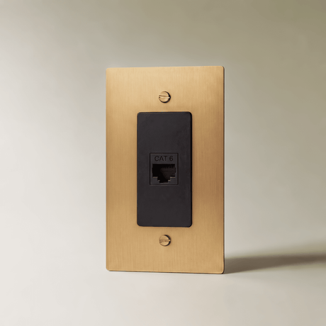 The Brass Ethernet Socket (RJ45) (1-Gang) - Residence Supply