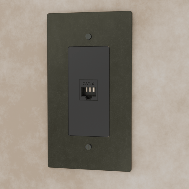 The Brass Ethernet Socket (RJ45) (1 - Gang) - Residence Supply