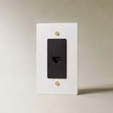 The Brass Ethernet Socket (RJ45) (1-Gang) - Residence Supply