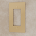 Ivory plastic decorator wall plate with single rectangular opening