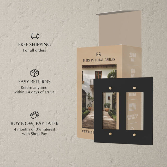 The Brass Plate (Night Black with Brass) - Residence Supply