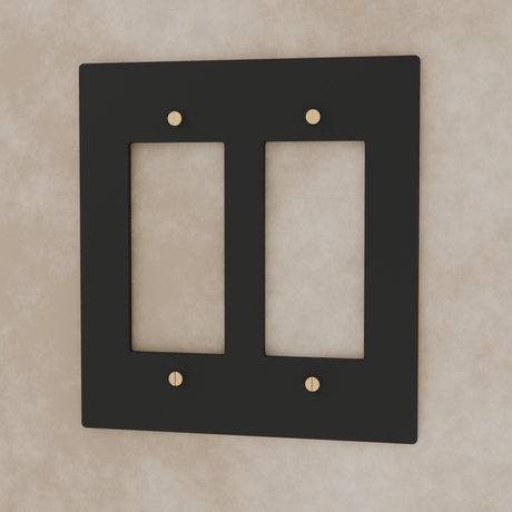 The Brass Plate (Night Black with Brass) - Residence Supply