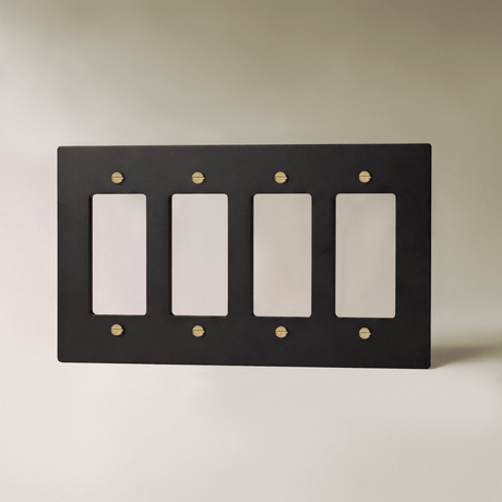 The Brass Plate (Night Black with Brass) - Residence Supply