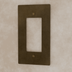 Bronze decorator wall plate with single rectangular opening