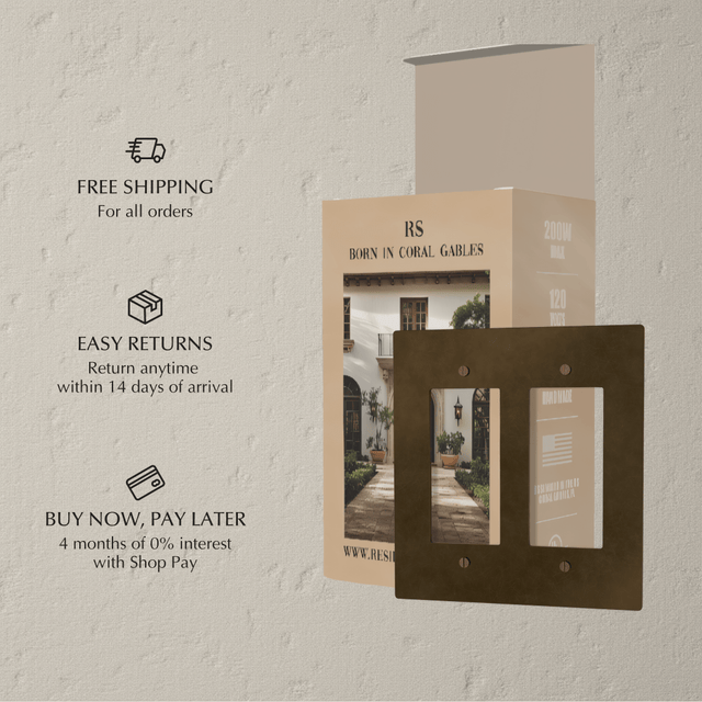 The Brass Plate (Vintage Brass With Patina) - Residence Supply