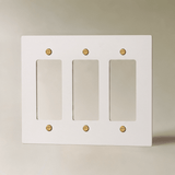 The Brass Plate (White with Brass) - Residence Supply