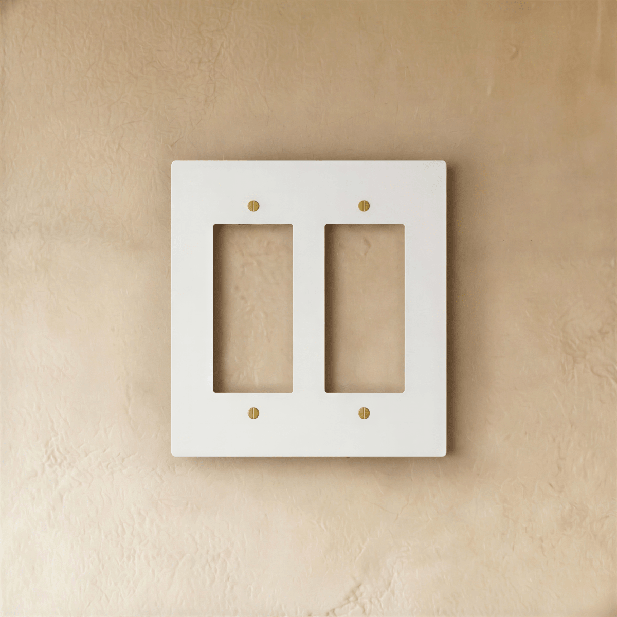The Brass Plate (White with Brass) - Residence Supply