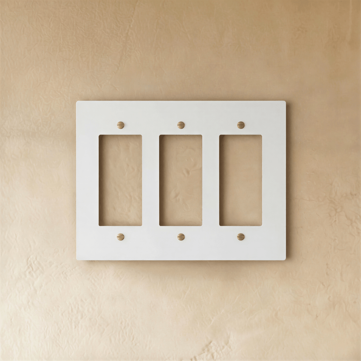 The Brass Plate (White with Brass) - Residence Supply