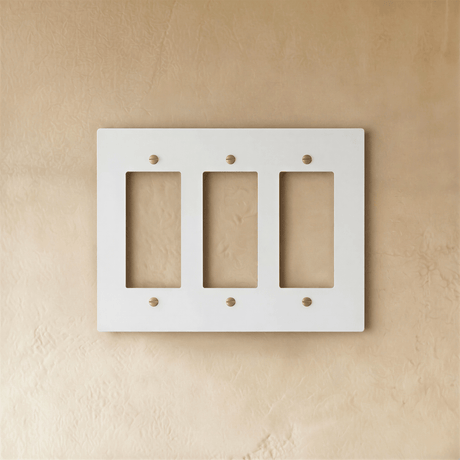 The Brass Plate (White with Brass) - Residence Supply