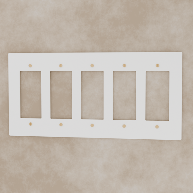 The Brass Plate (White with Brass) - Residence Supply