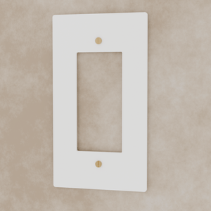 The Brass Plate (White with Brass)