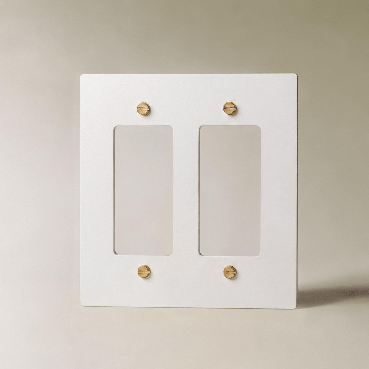 The Brass Plate (White with Brass) - Residence Supply