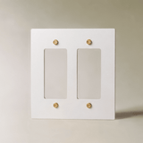The Brass Plate (White with Brass) - Residence Supply