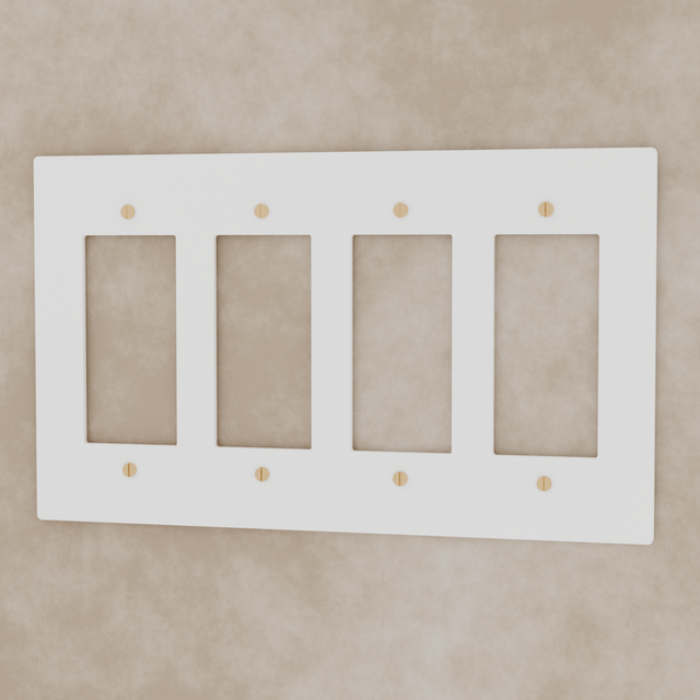 The Brass Plate (White with Brass) - Residence Supply