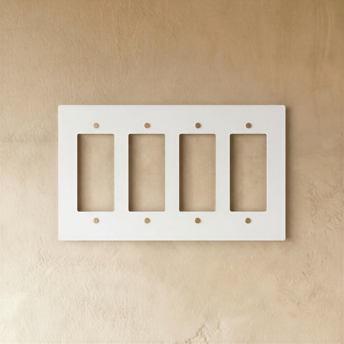 The Brass Plate (White with Brass) - Residence Supply