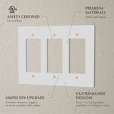 The Brass Plate (White with Brass) - Residence Supply