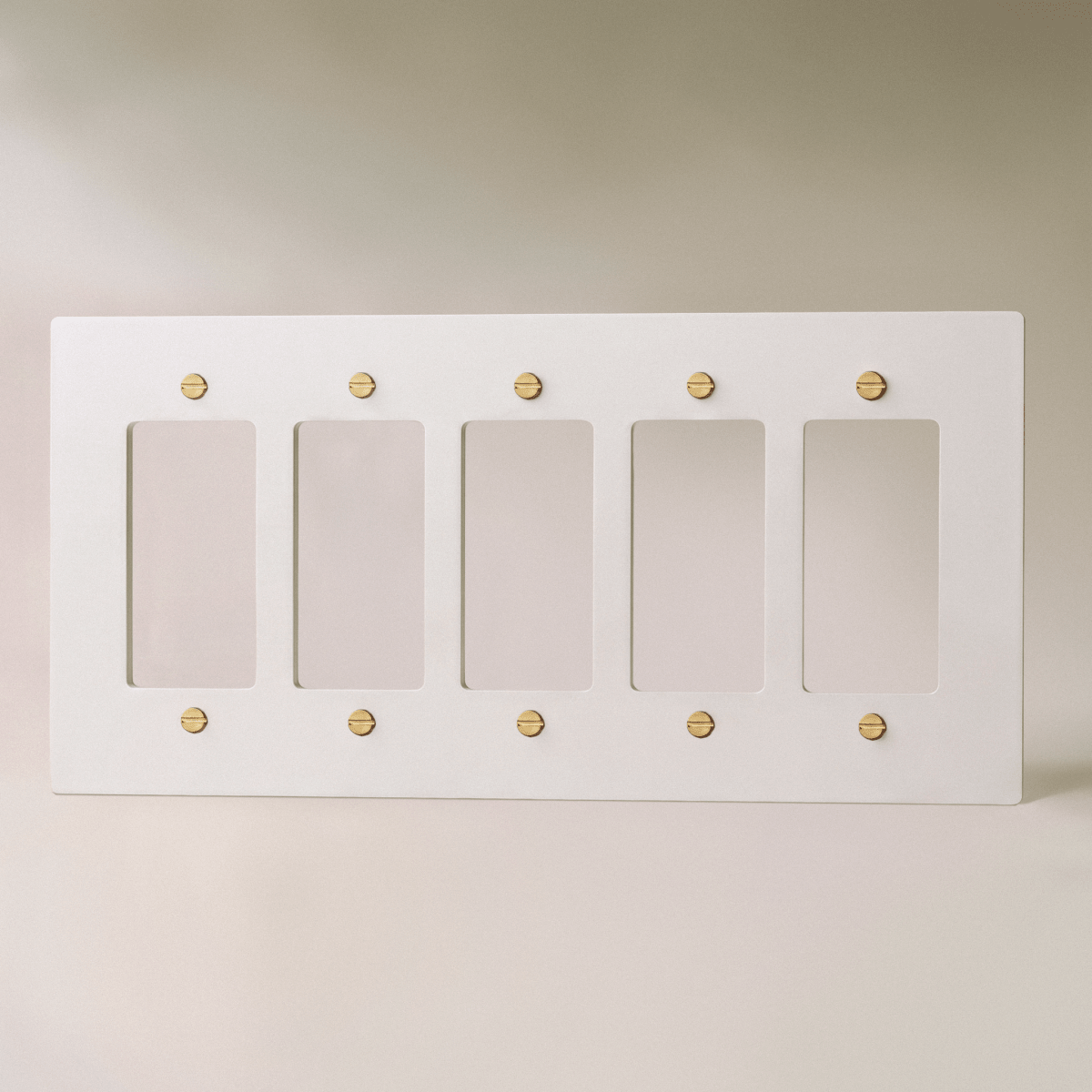 The Brass Plate (White with Brass) - Residence Supply