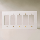 The Brass Plate (White with Brass) - Residence Supply