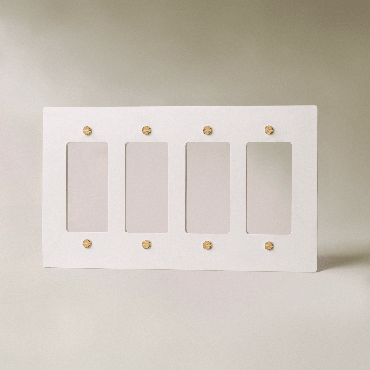 The Brass Plate (White with Brass) - Residence Supply