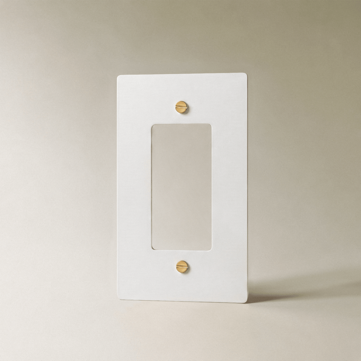 The Brass Plate (White with Brass) - Residence Supply
