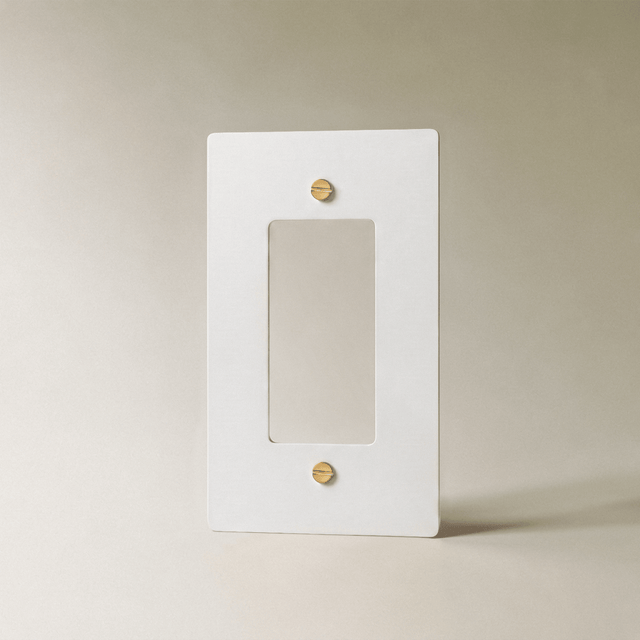 The Brass Plate (White with Brass) - Residence Supply