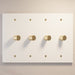 The Brass Rotary Dimmer Switch (1 to 5 Gang) - Residence Supply