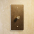 The Brass Dimmer Switch (1 to 5 Gang) - Open Box in single gang style with brushed brass finish, ideal for modern lighting control.