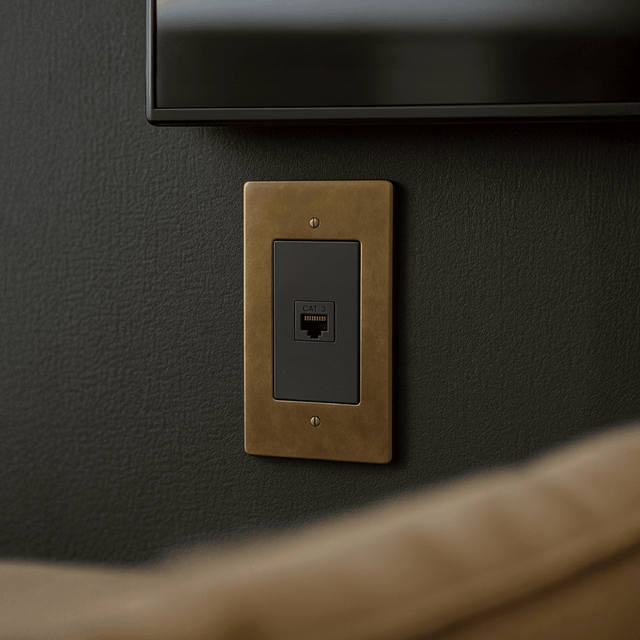 The Brass Telephone Socket (RJ11) (1 - Gang) - Residence Supply