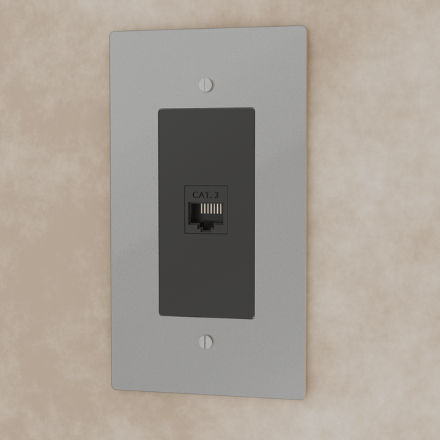 The Brass Telephone Socket (RJ11) (1 - Gang) - Residence Supply