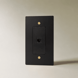 The Brass Telephone Socket (RJ11) (1-Gang) - Residence Supply