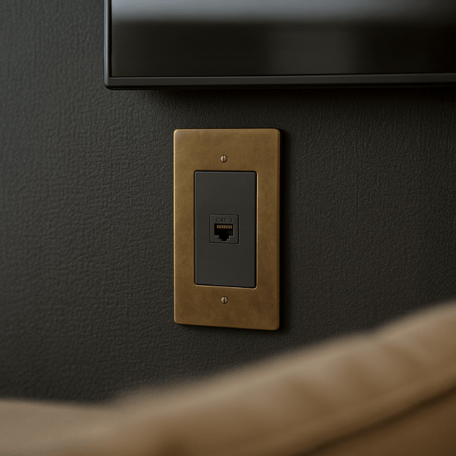 The Brass Telephone Socket (RJ11) (1 - Gang) - Residence Supply