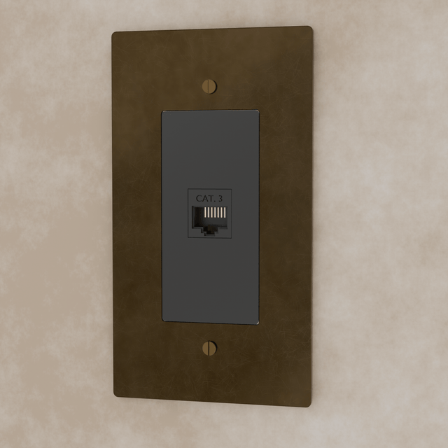 The Brass Telephone Socket (RJ11) (1 - Gang) - Residence Supply