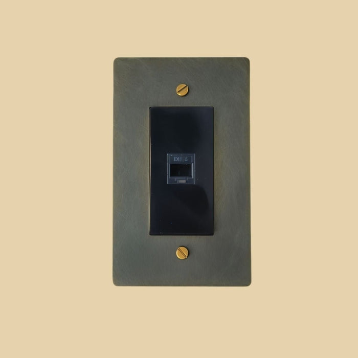 The Brass Telephone Socket (RJ11) (1 - Gang) - Residence Supply