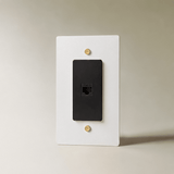 The Brass Telephone Socket (RJ11) (1-Gang) - Residence Supply