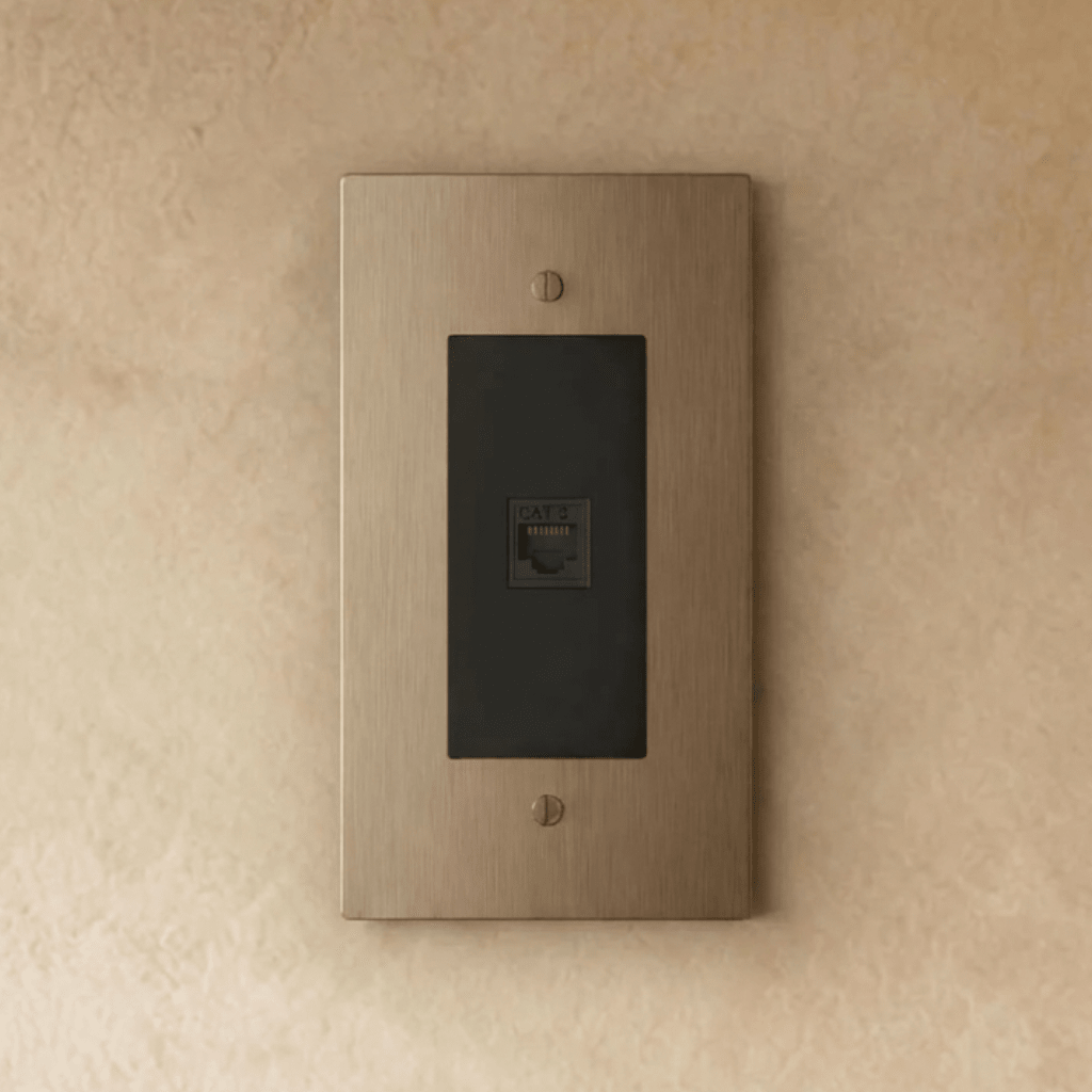 The Brass Telephone Socket (RJ11) (1 - Gang) - Residence Supply