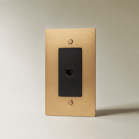 The Brass Telephone Socket (RJ11) (1-Gang) - Residence Supply