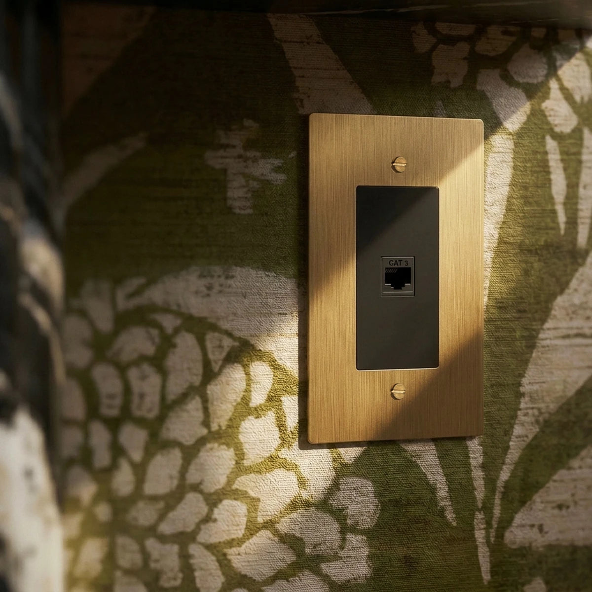 The Brass Telephone Socket (RJ11) (1-Gang) - Residence Supply