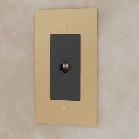 The Brass Telephone Socket (RJ11) (1 - Gang) - Residence Supply