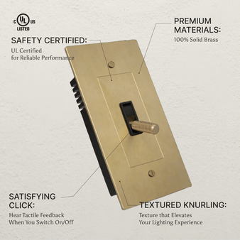 The Brass Toggle Switch (1 to 5 Gang) - Residence Supply