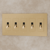 The Brass Toggle Switch (1 to 5 Gang) - Residence Supply