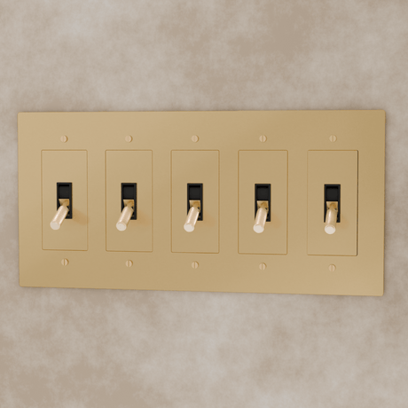 The Brass Toggle Switch (1 to 5 Gang) - Residence Supply