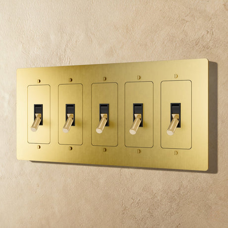 The Brass Toggle Switch (1 to 5 Gang) - Residence Supply