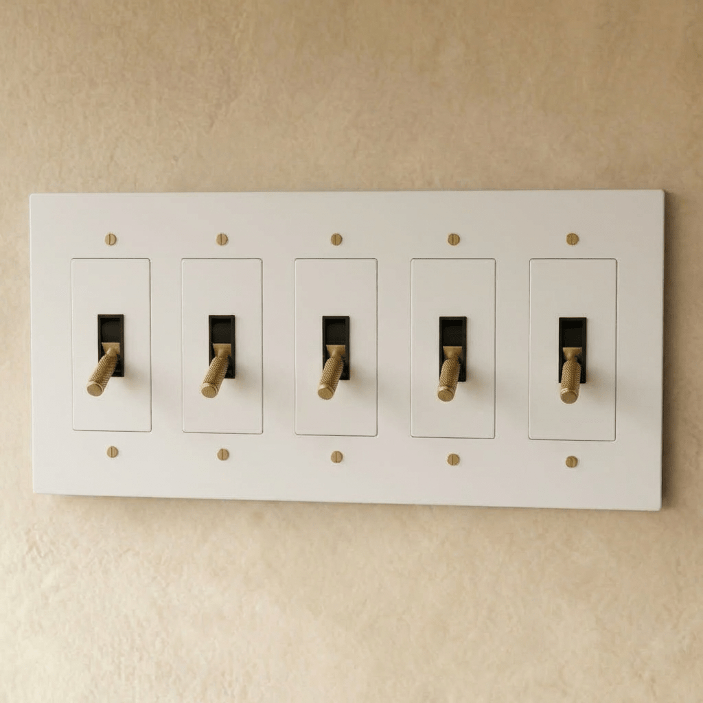 The Brass Toggle Switch (1 to 5 Gang) - Residence Supply