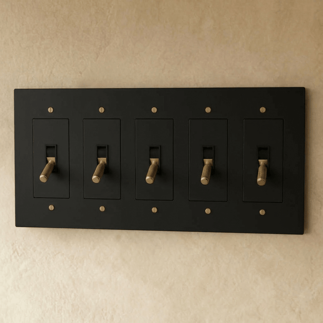 The Brass Toggle Switch (1 to 5 Gang) - Residence Supply